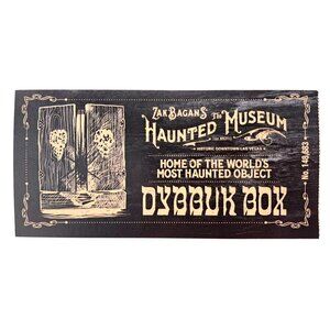 Zak Bagans' The Haunted Museum Ticket Stub Dybbuk Box Souvenir Collectible Vegas
